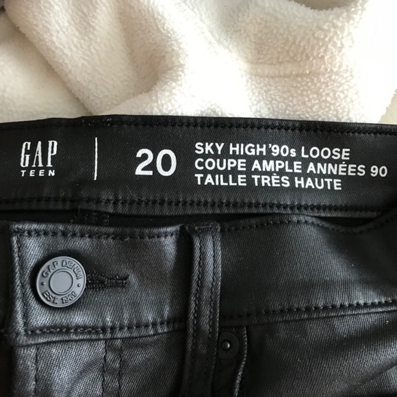 NWOT Gap Teen Black Pants Size 20/Women’s S/M Stretch Sky High 90s Loose - Picture 7 of 12